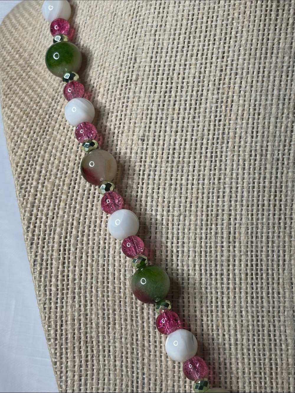 Handcrafted “The Watermelon Necklace” - Picture 3 of 5